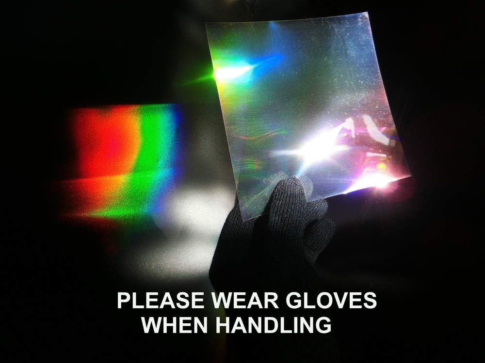 HUGE 6x6 INCH Diffraction Grating Sheet 13,500 DOUBLE AXIS Line.Laser Split LOOK