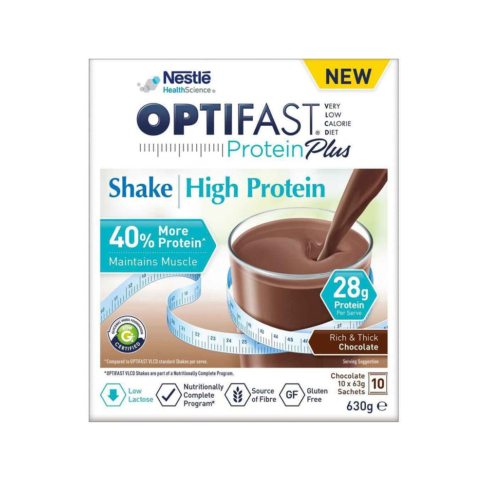 Optifast ProteinPlus Chocolate Flavour Shake Sachet 10x63g