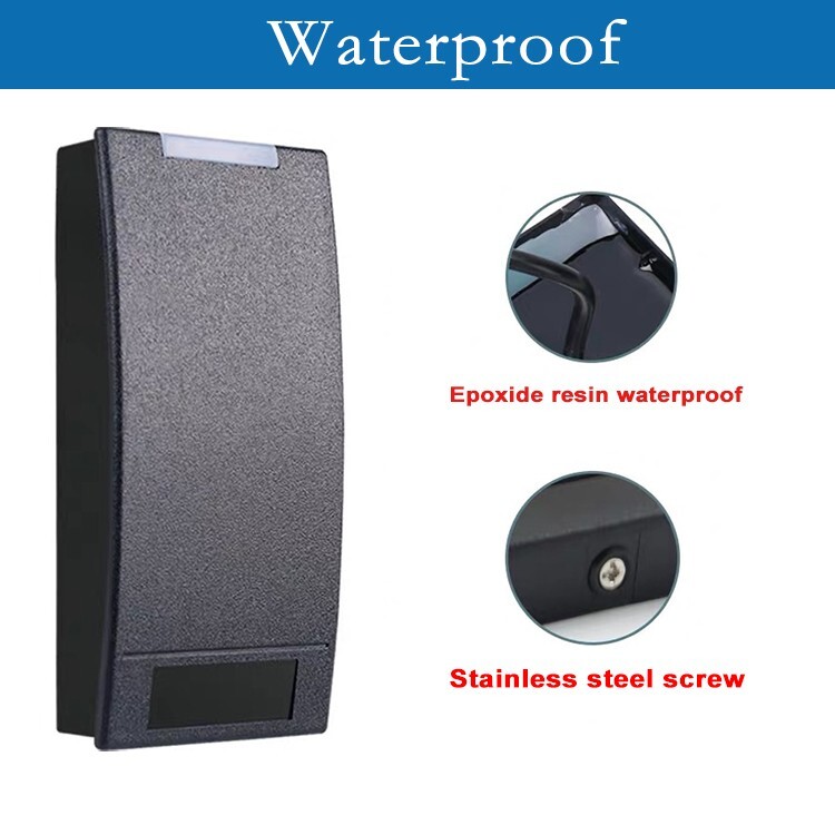 Wiegand26 125KHz EM4100 4200 RFID ID Reader Weatherproof For Access control 3Fob
