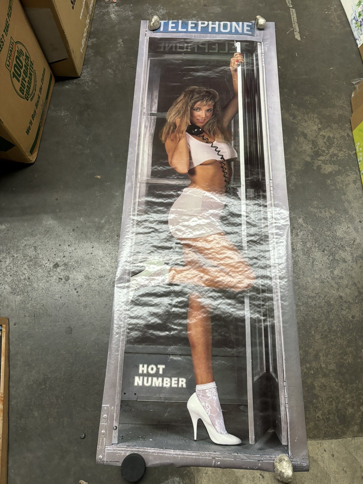 Telephone Silver Moon Hot Number 1986 door Poster  hot girl Water Damage C2421B