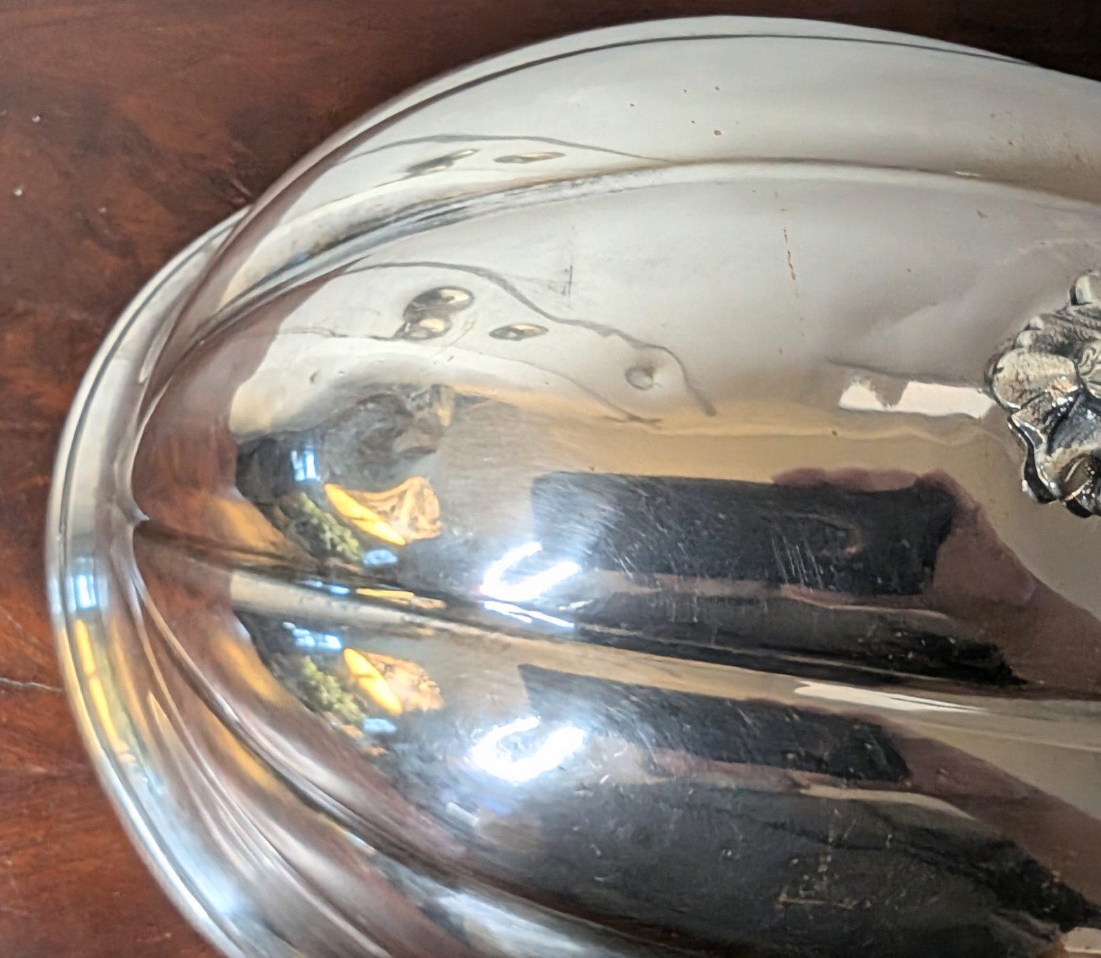 Scarce 1840s Sheffield Plate Meat Dome w/ Engraved Eagle Crest ~Registered 1848~