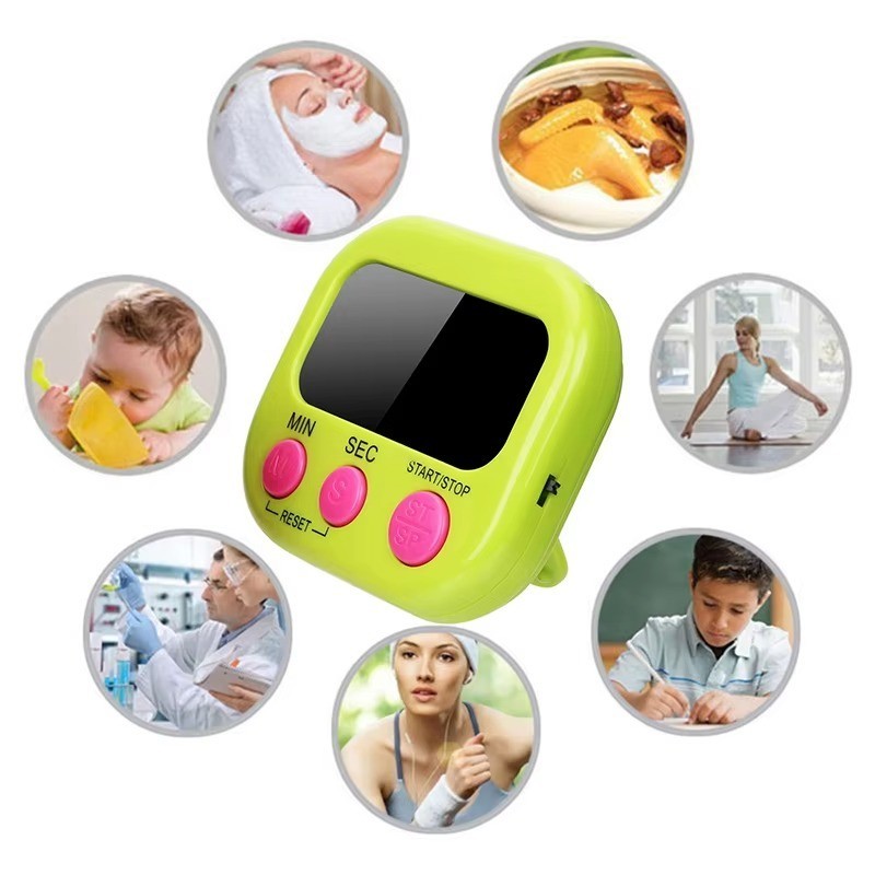 Large LCD Digital Kitchen Cooking Timer Count Down Up Clock Loud Alarm Magnetic