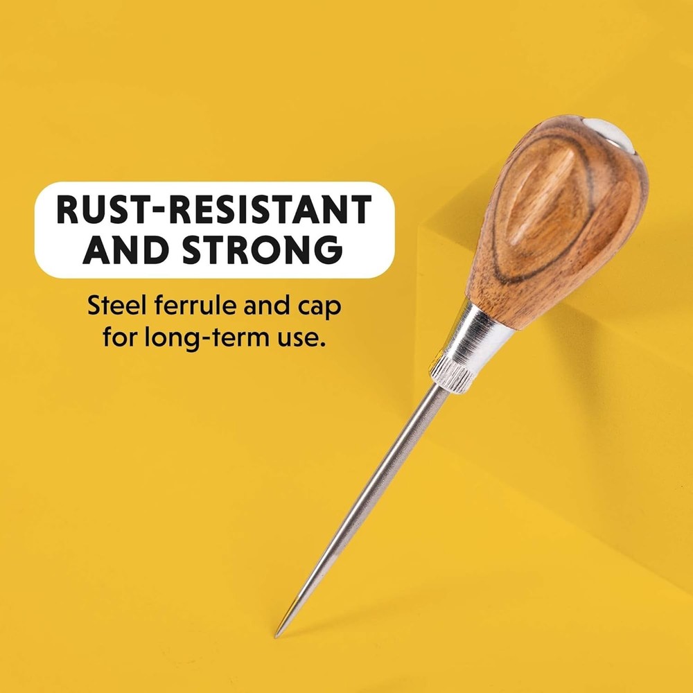 Scratch Awl Tool with Hardwood Handle Scribe, Layout Work, & Piercing Wood