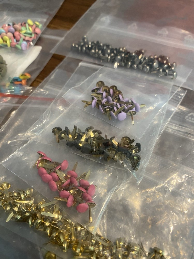 Assorted Tiny Brads For Crafting, Scrapbooking, Cardmaking, Etc.