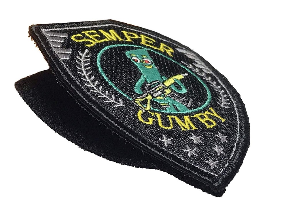 Semper Gumby (Always Flexible) - Embroidered Morale Patch with Hook & Loop Back