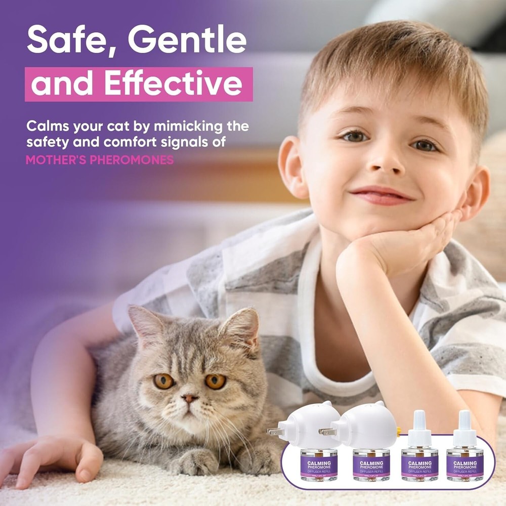 Cat Calming Pheromone Plug In Diffuser Kit Effectively Relieve Anxiety Stress