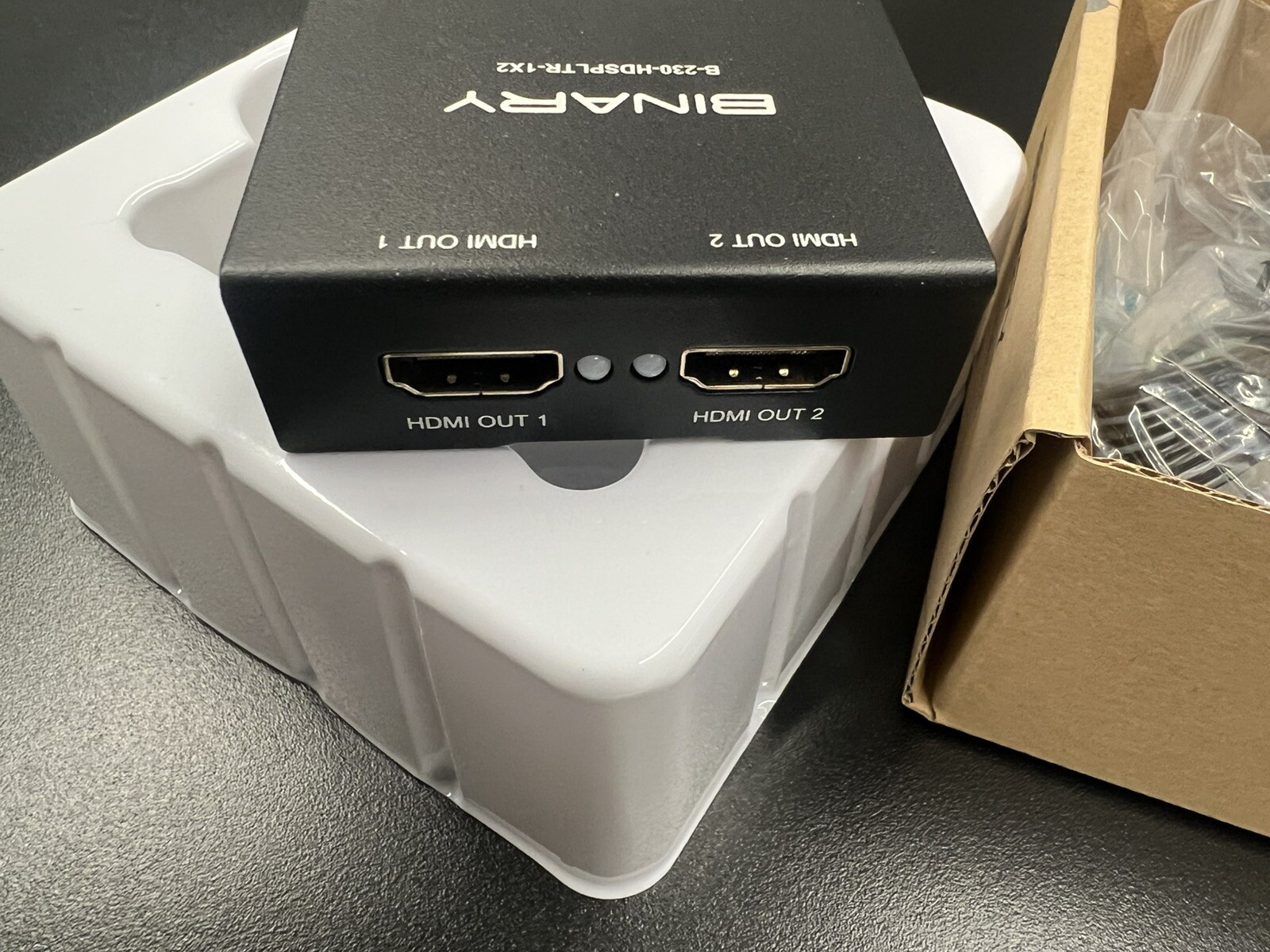 New! Binary B-230-HDSPLTR-1x2 HDMI Video Splitter w/ AC Adapter