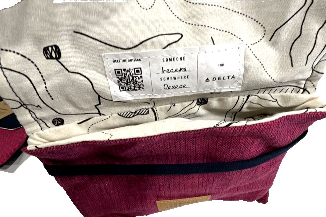 Delta One Travel Amenity Kit Mexican Artisan Designed Red (10-Pack)