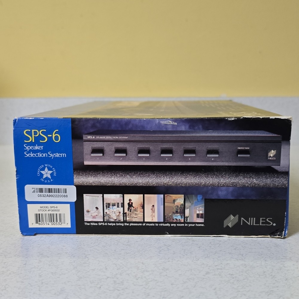 Niles SPS-6 Speaker Selector Black Push-Button Convenience Protective Circuit.