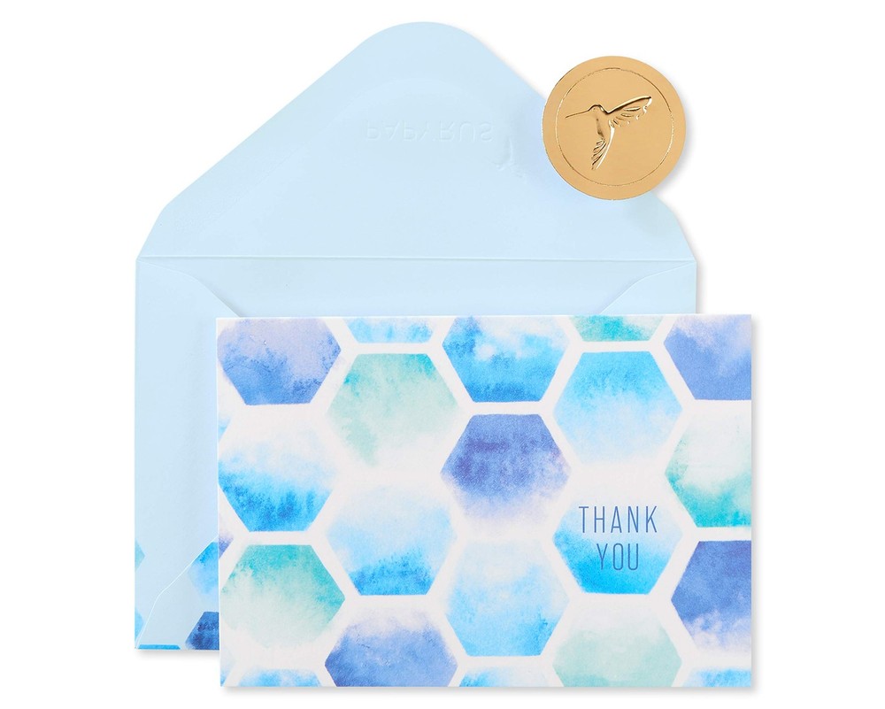 Papyrus Blank Cards w/ Envelopes, Hexagon Pattern, 14-Count