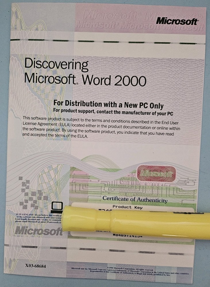Dell Dimension L Series CD Software with MS Word Windows 98 Fax Software