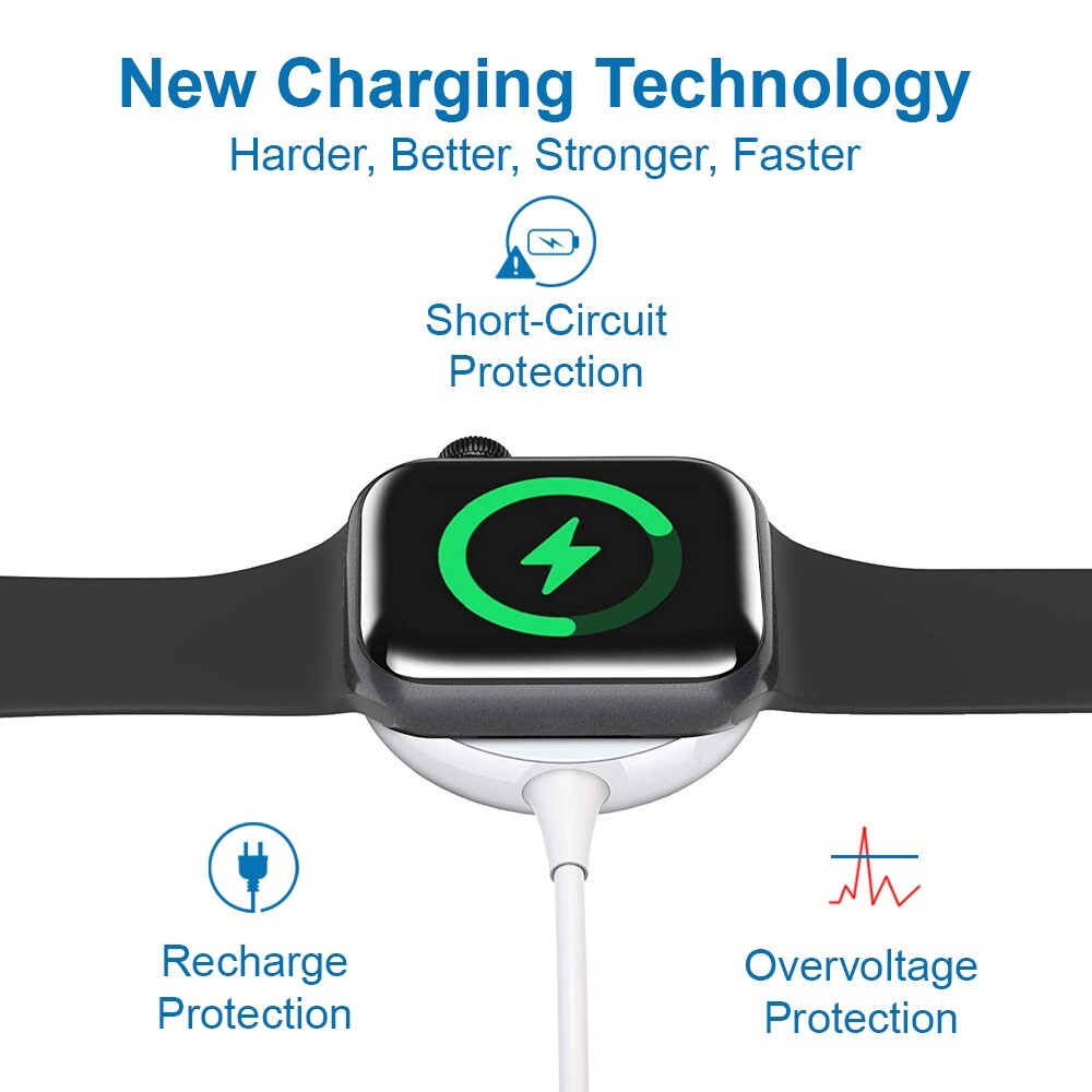 Magnetic Fast Charger Charging Cable for Apple Watch - 3ft Cable