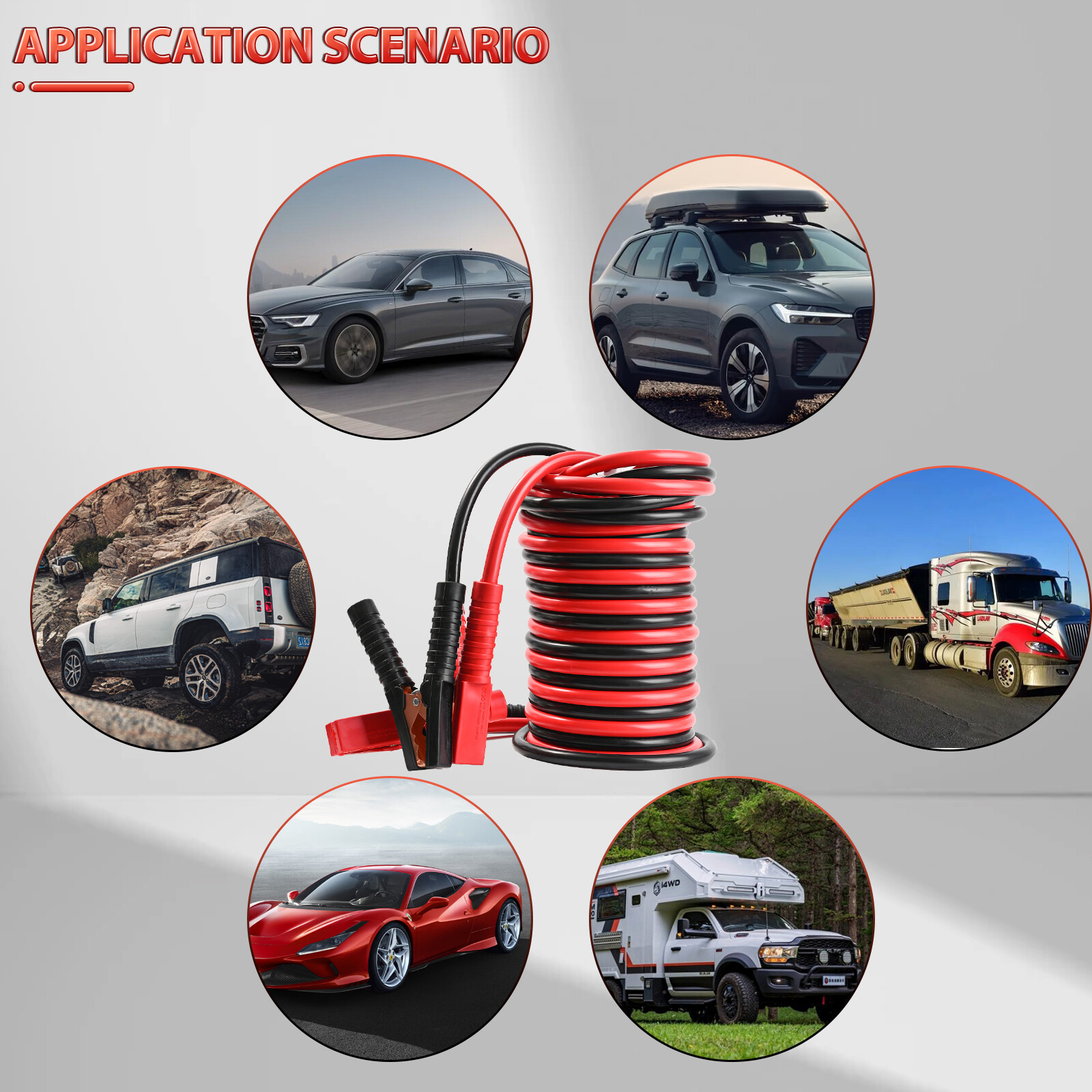 Commercial Grade Jumper Cable HEAVY DUTY Car Battery Booster Kit 4 2 GAUGE 20ft.