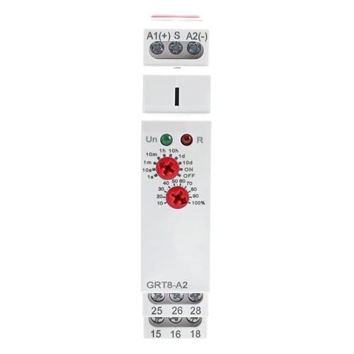 Delay ON Time Relay 16A 2SPDT Adjustable Delay Timer GRT8-A2 AC/DC 12V-240V