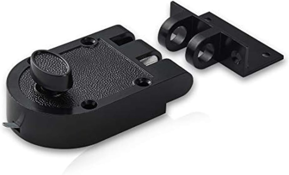 Anti-pry deadbolt (with key, black)