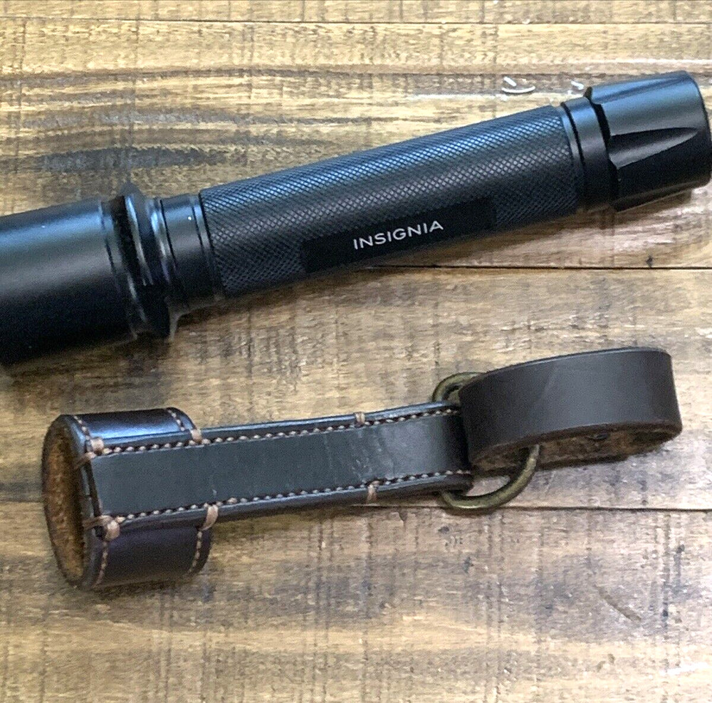 Flashlight & Handcrafted Leather Belt Holder