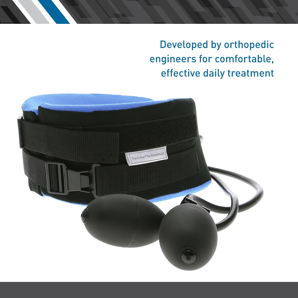 Body Sport TracCollar Cervical Neck Traction Device, Medium/Large, Fits 16” to