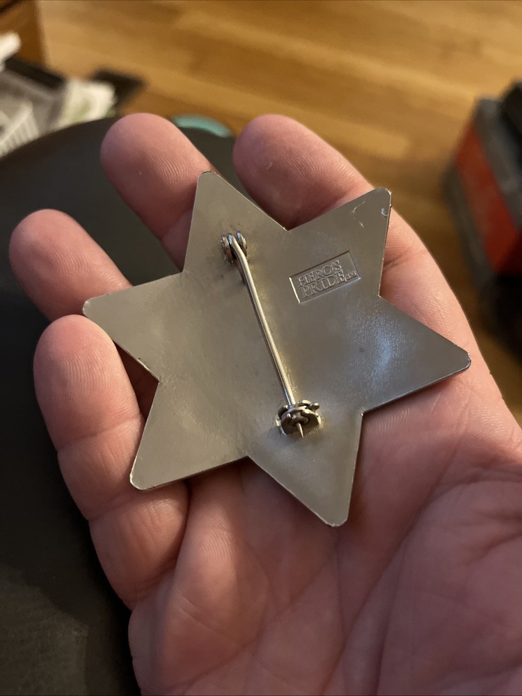 Private Security Officer Star Breast Badge Silver Tone Star Shape
