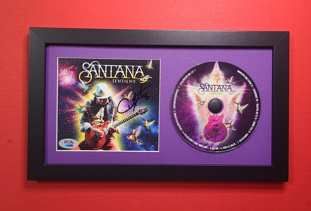 Carlos Santana Autographed Signed Framed CD Sentient PSA / DNA - Authentication