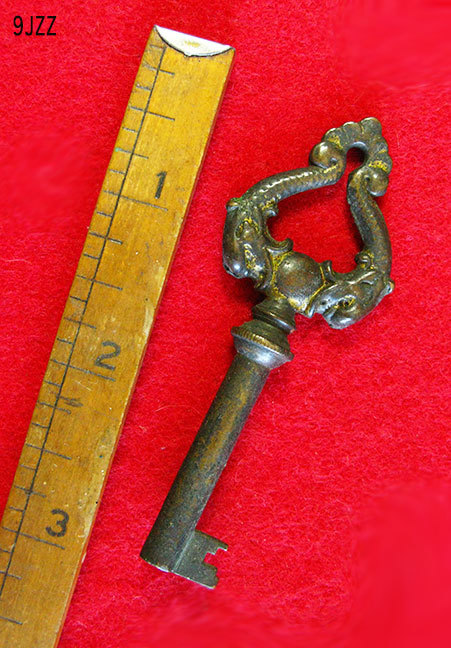 Skeleton Key Antique Dolphins Sea Creatures - More Weird Rare Old Keys Here!