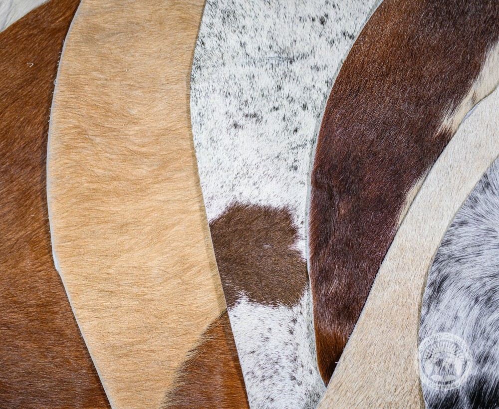 Genuine Cowhide U Shape - Assorted Colors - Size 8''x8'' - Top Quality