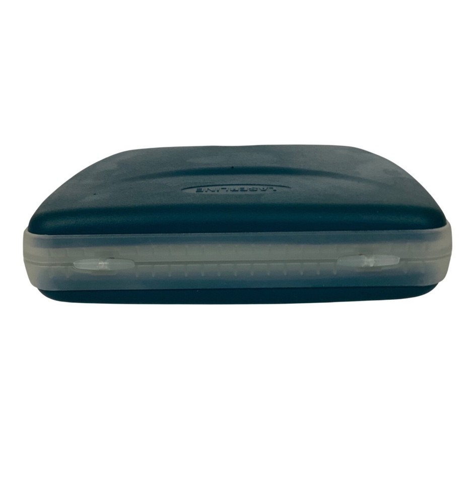 Laserline MediaZone 12 CD Storage Case With Instructions Teal & Clear Plastic