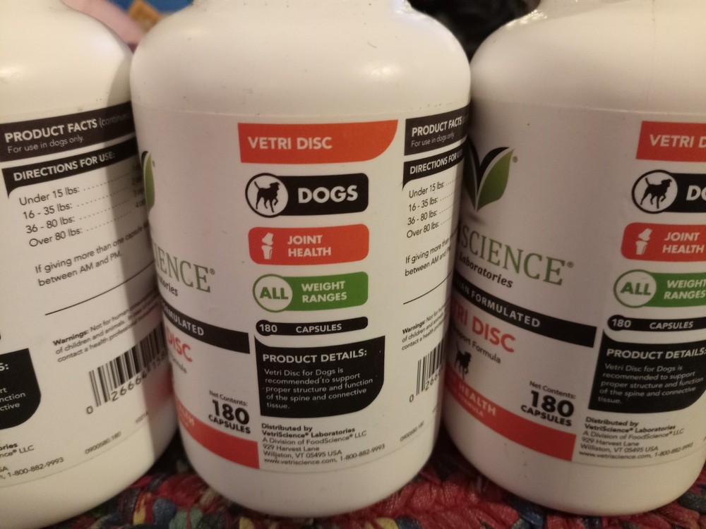 VetriScience Laboratories - Disc, Back, and Spine Supplement for Dogs (3-Pack)