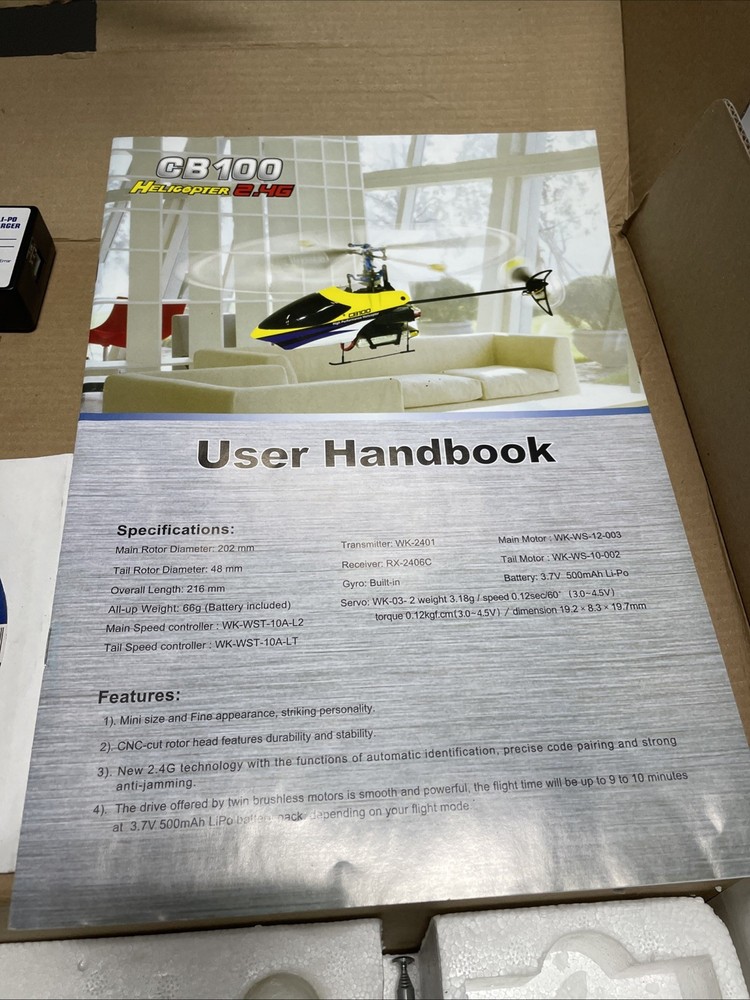 E-Flight Blade Cx Untested…. ￼(Read)