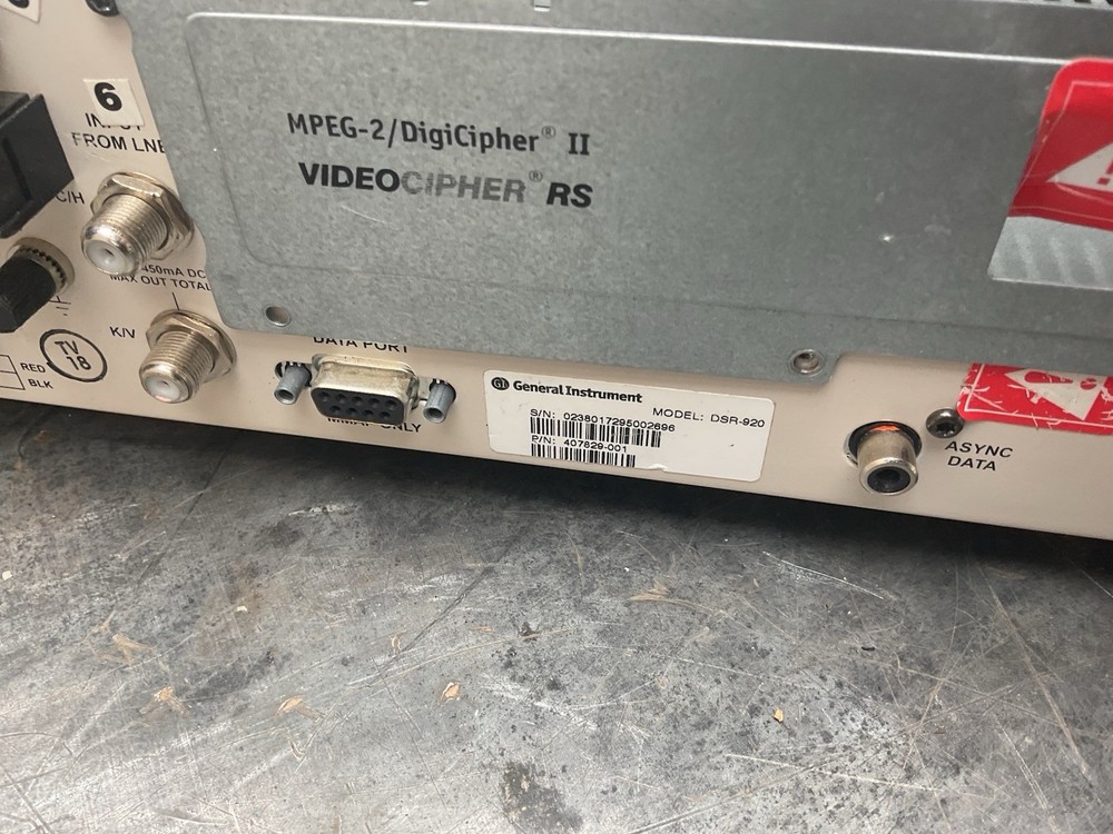 General Instrument GI 4DTV DSR 920 Reference Installation Operational Manual