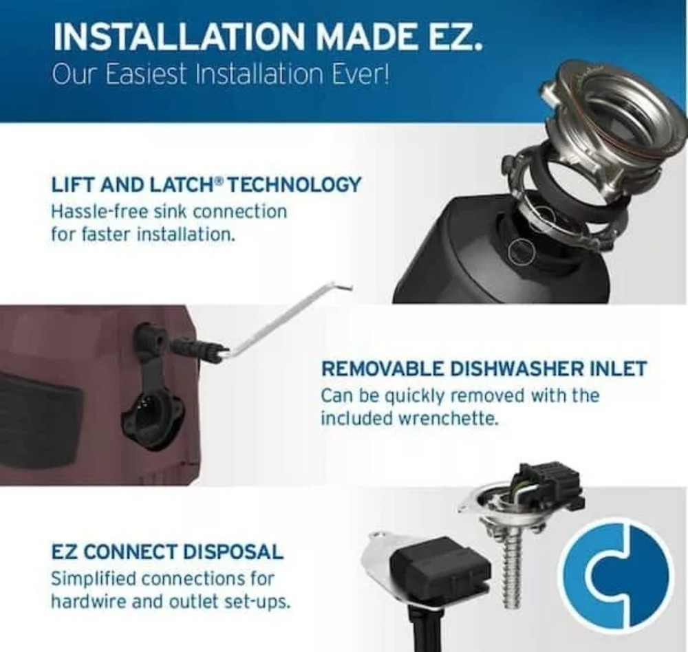 InSinkErator Evolution 1300 3/4 HP Garbage Disposal EZ Connect | SEPTIC SAFE