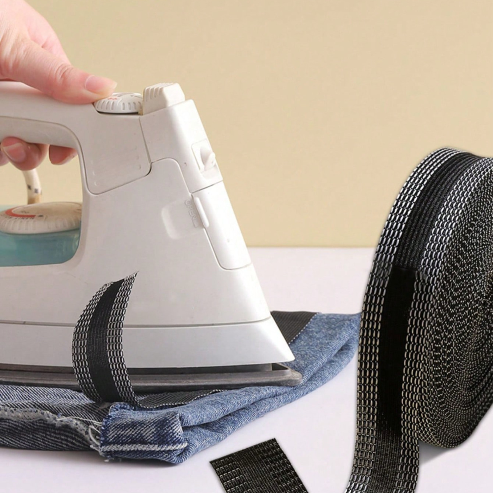 Iron-On Hemming Tape – Self-Adhesive Fabric Fusing Tape for Clothing Repair Tape