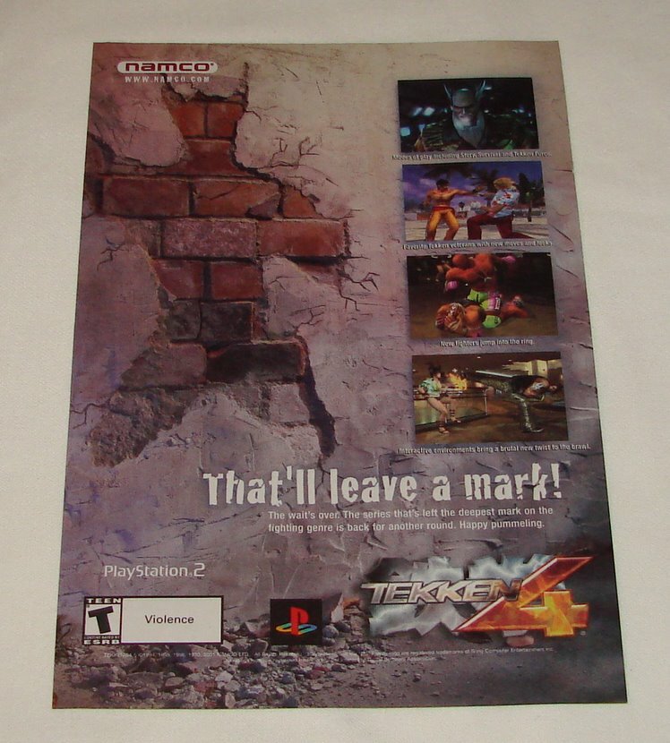 2002 video game ad page ~ TEKKEN 4