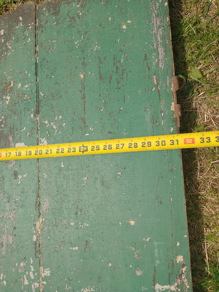 Barn Door ANTIQUE GREEN PAINT LATCH SQUARE NAILS PRIMITIVE