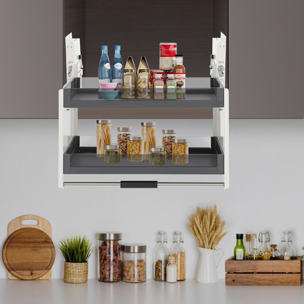 Pull-down Shelf Pull-down Shelf for Kitchen Upper Cabinets Kitchen Storage Rack