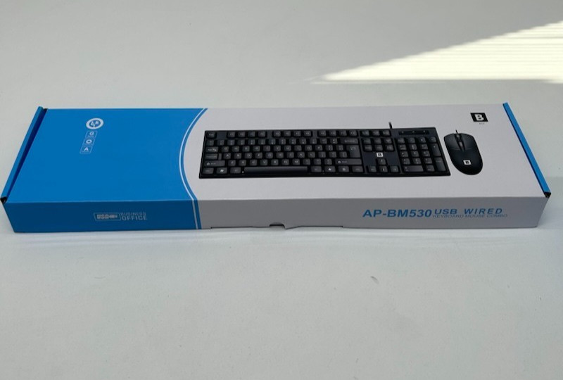 B3E - Wired Keyboard and mouse set - USB - NEW