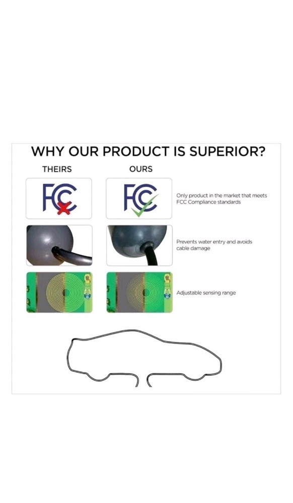 Gate Sensor Wireless Vehicle Exit / Entry Sensor Gate Exit Wand For Driveway