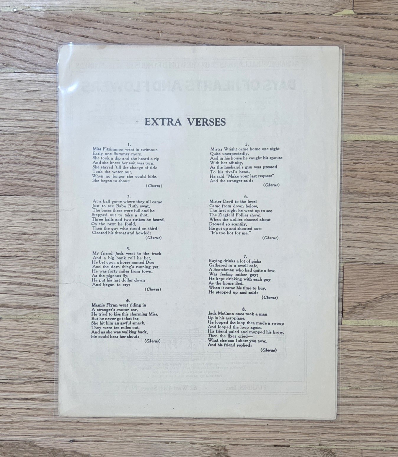 (8) Vintage Music Sheets Lot