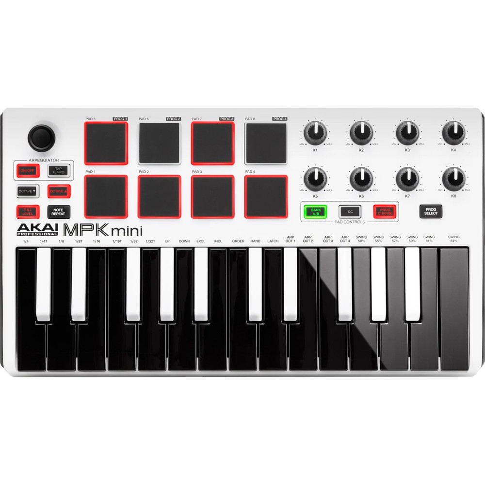 Akai Professional MPK Mini MKII 25-key Keyboard Controller - S.E. White