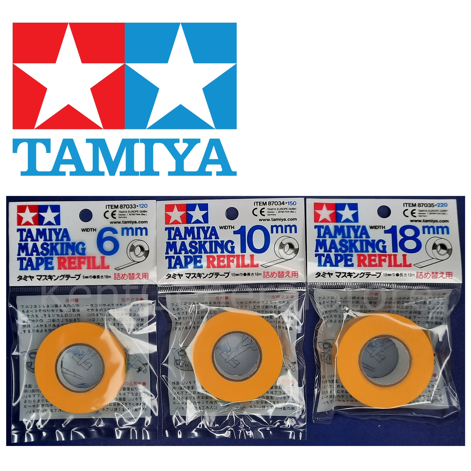 Tamiya masking tape refill dispenser combo or your choice of 3: 6mm 10mm 18mm