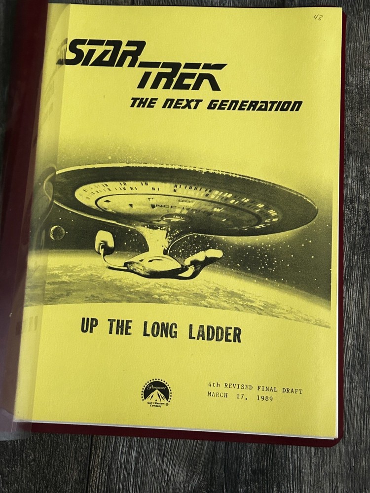 STAR TREK Script The Next Generation Up The Long Ladder 4th Revised Final Draft