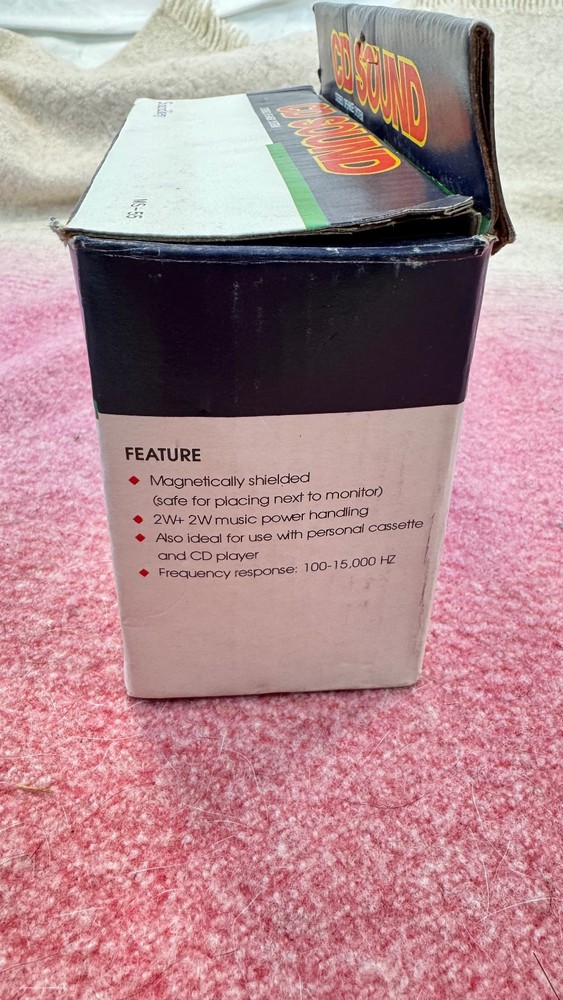 Soundkey MS-55 Retro Computer Speakers w/ Box Magnetically Shielded Tested
