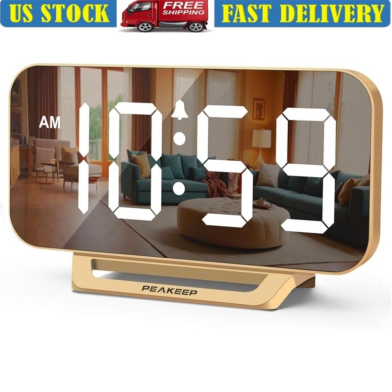 Digital Alarm Clock W/ Adjustable Brightness Loud Volume Battery Backup Function