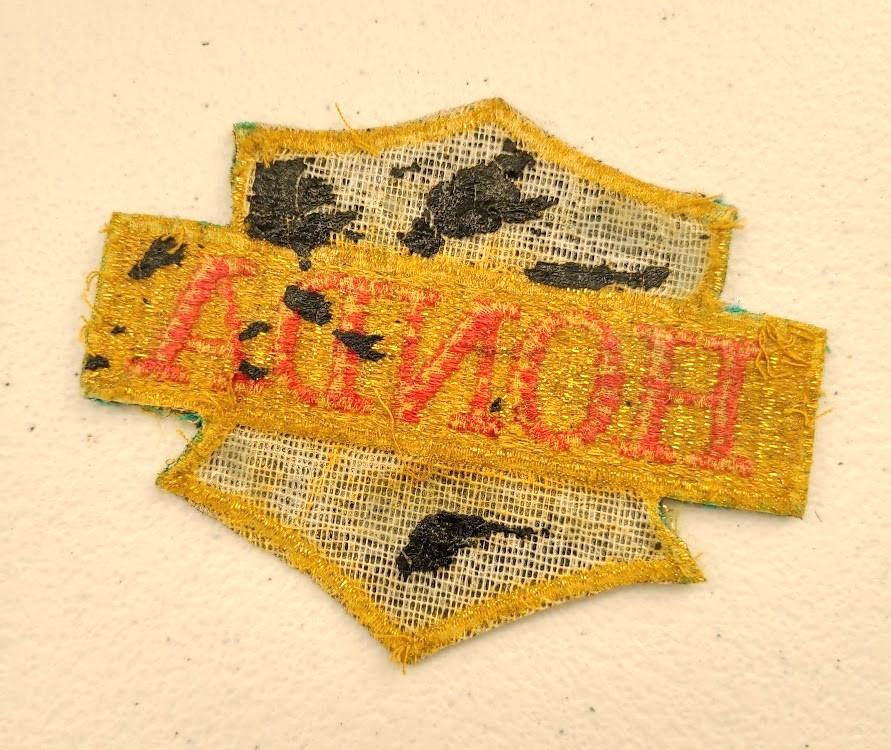 Honda Motorcycle Patch 1970s vintage
