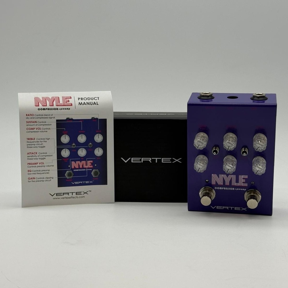 Vertex Nyle Compressor+ Preamp Effects Pedal