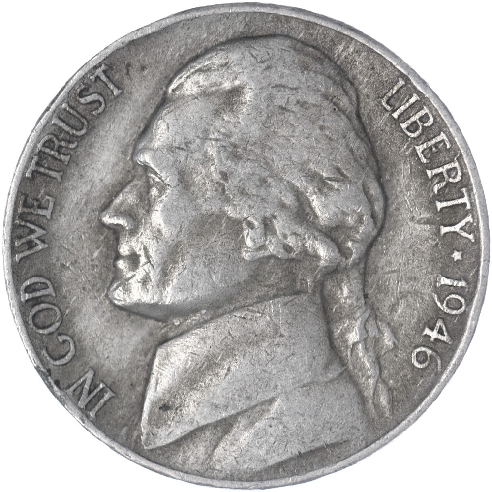 1946 D Jefferson Nickel Very Fine VF