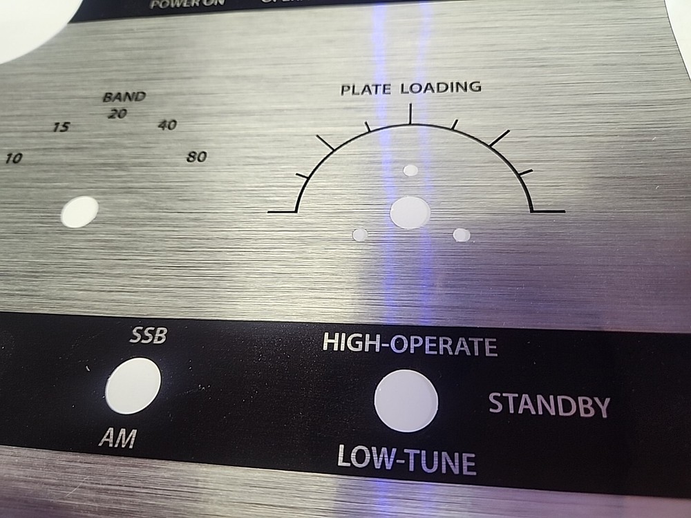 Pride Dx-300 Linear Amplifier Replacement Face Decal Brushed Silver