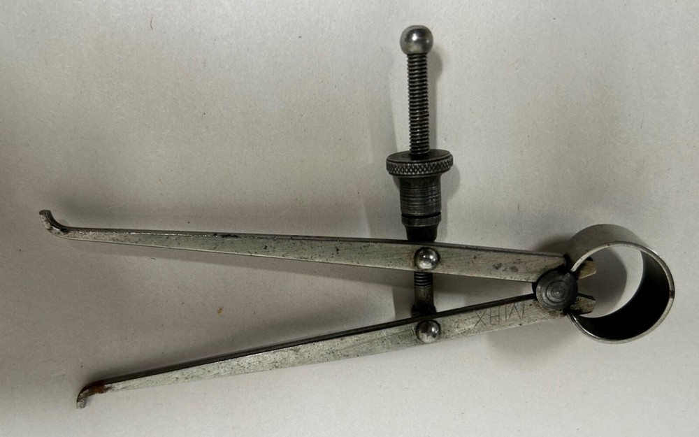 Vtg Machinist Athol Machine Inside Spring Joint Flat Leg Divider Caliper (A4)