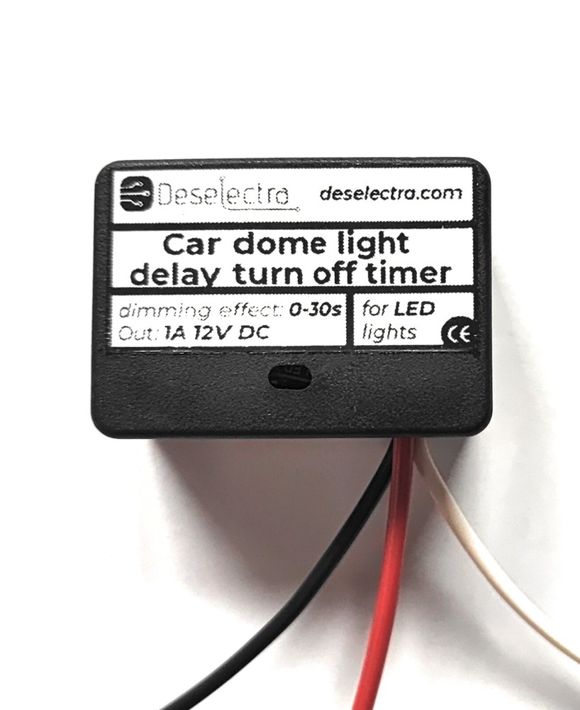 3A LED car dome interior light switch timer 1-30s 12V dimming effect negative