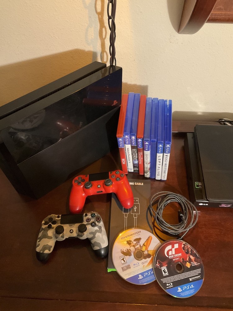Sony PlayStation 4 500GB Console, with controllers, and games bundle