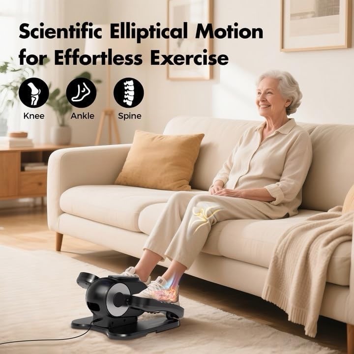 MERACH Under Desk Elliptical Machine, Leg Exerciser While Sitting w/ Remote
